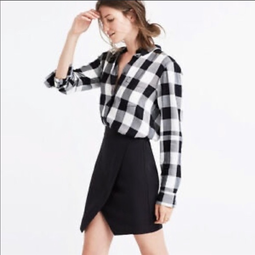 NEW W/ TAGS Madewell Blk Silk Skirt